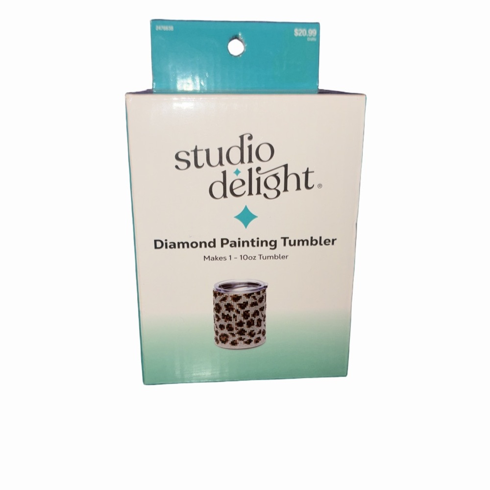 DIY Diamond Painting Tumbler Cup | Studio Delight | Leopard Design | New